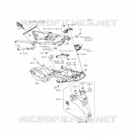 GARDE BOUE ARRI&Egrave;RE pour Kawasaki ZZR1400 ABS