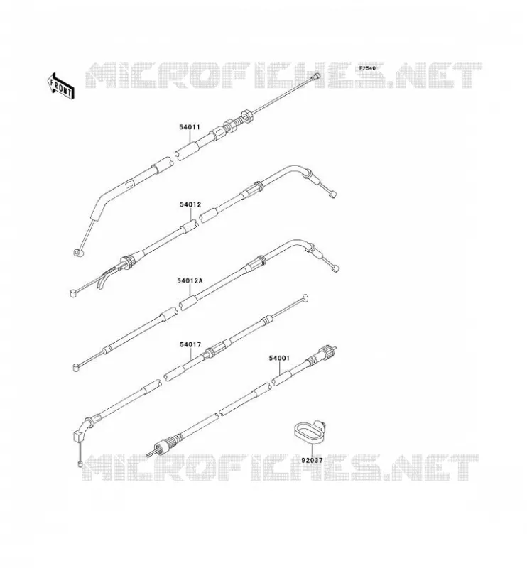 CABLE Kawasaki MOTOS 400 1991 ZXR400  ZX400-L1
