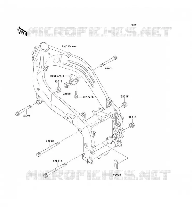 PIECE DE CADRE Kawasaki MOTOS 400 1992 ZXR400  ZX400-L2