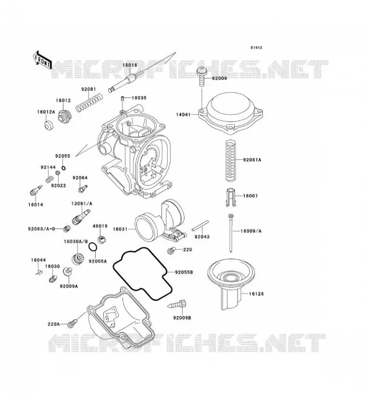 PI&Egrave;CES DE CARBURATEUR(2/2) Kawasaki MOTOS 400 1994 ZXR400  ZX400-L4