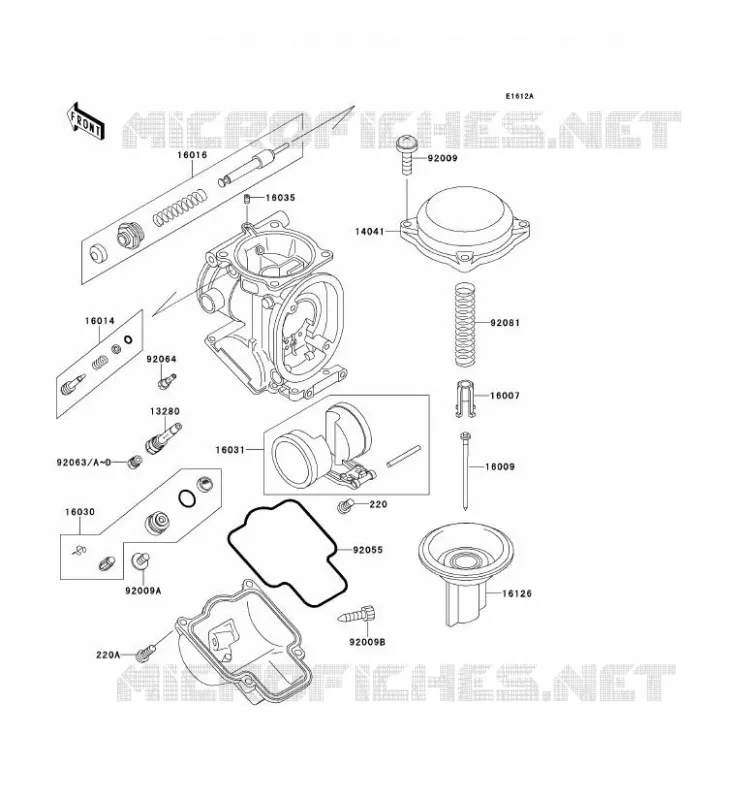 PI&Egrave;CES DE CARBURATEUR Kawasaki MOTOS 400 1994 ZXR400  ZX400-L4