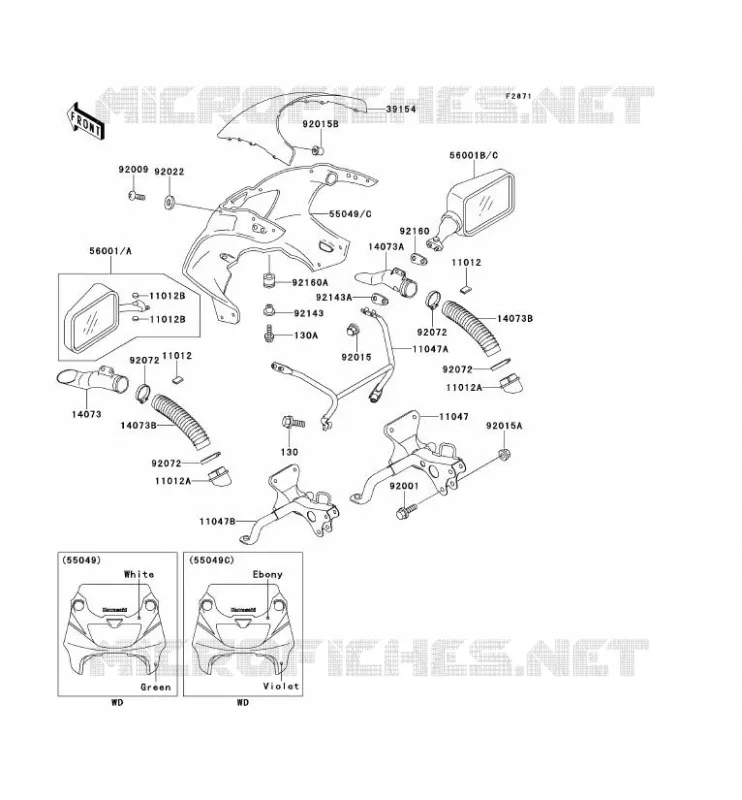 CARENAGE Kawasaki MOTOS 400 1994 ZXR400  ZX400-L4