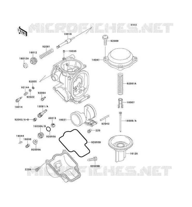 PI&Egrave;CES DE CARBURATEUR Kawasaki MOTOS 400 1997 ZXR400  ZX400-L7