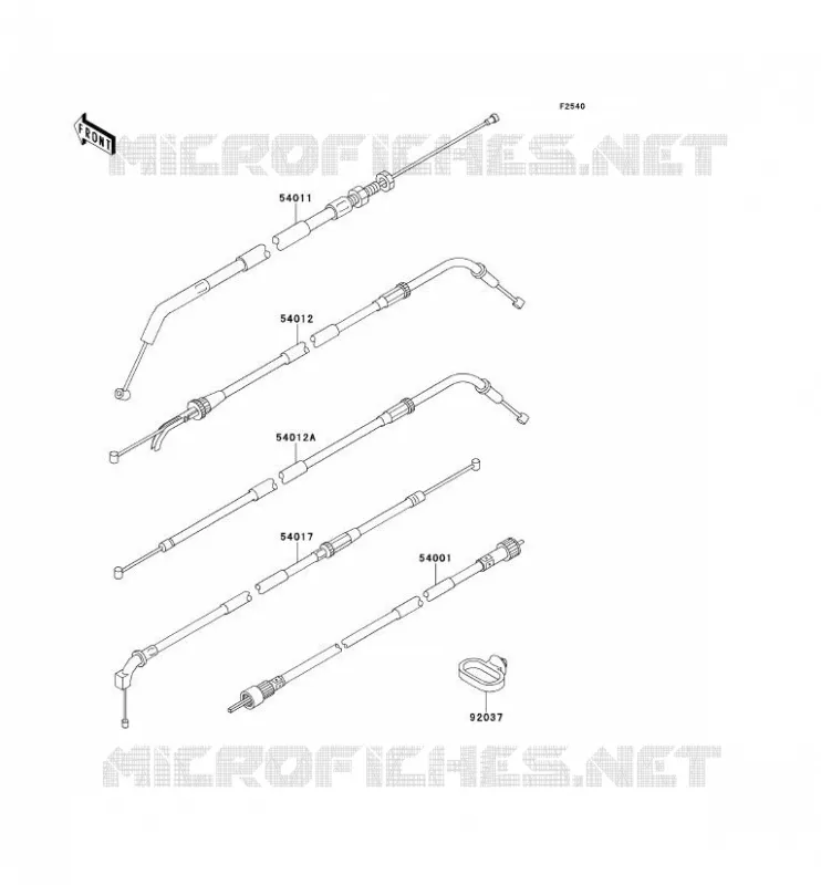 CABLES Kawasaki MOTOS 400 1997 ZXR400  ZX400-L7
