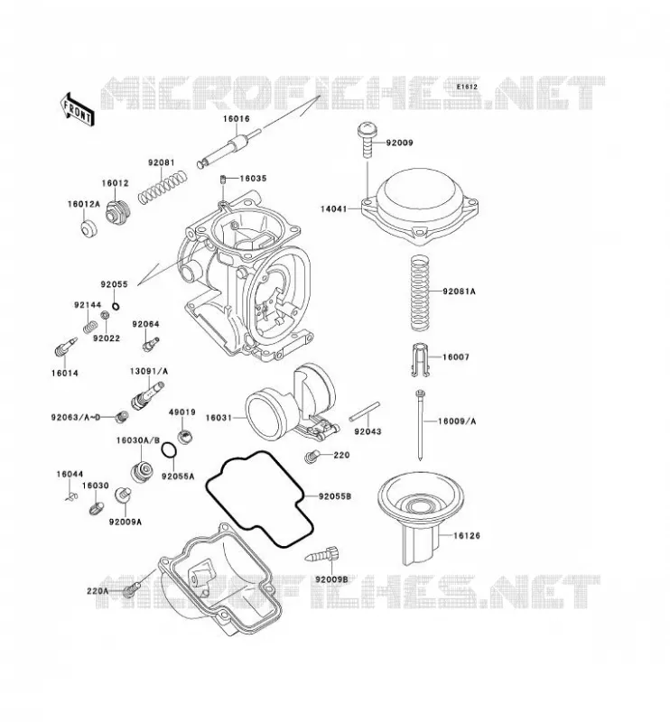 PI&Egrave;CES DE CARBURATEUR(2/2) Kawasaki MOTOS 400 1997 ZXR400  ZX400-L7