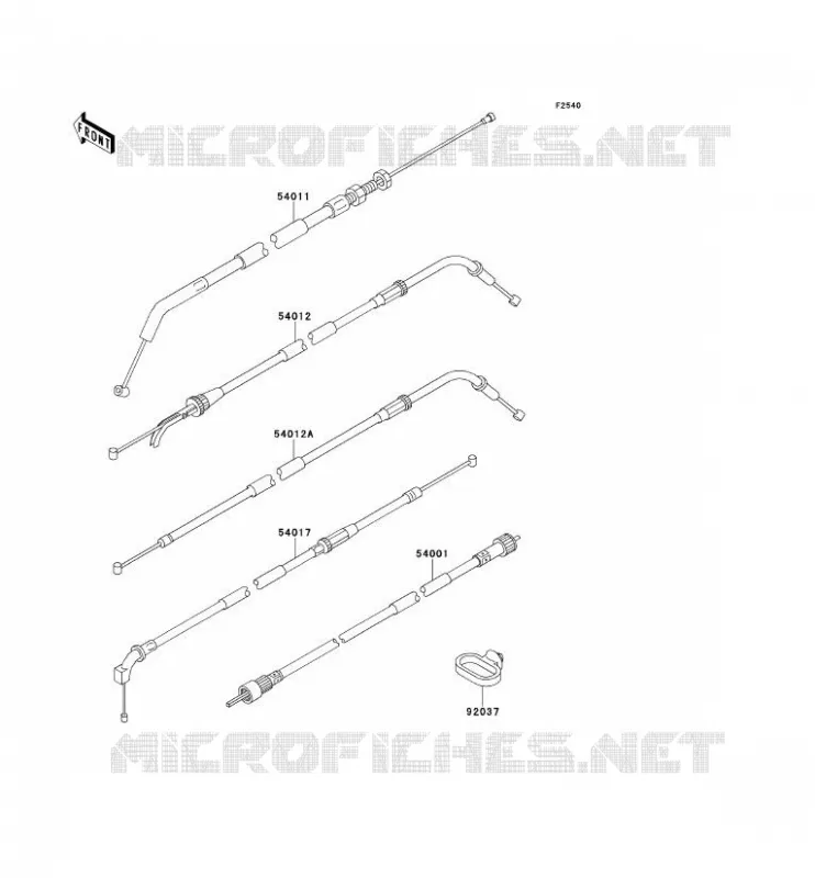 CABLES Kawasaki MOTOS 400 1998 ZXR400  ZX400-L8