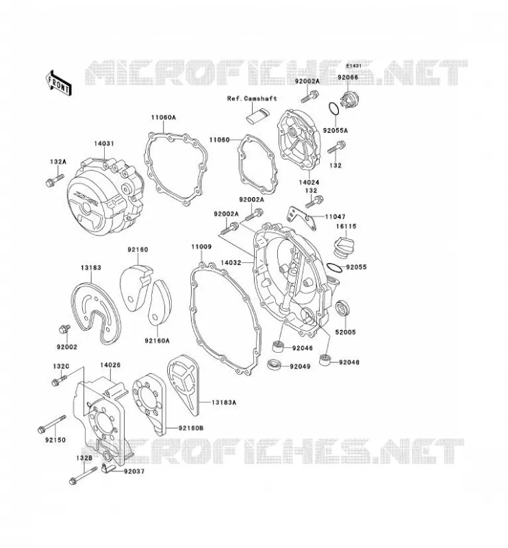 COUVERCLES MOTEUR Kawasaki MOTOS 400 1998 ZXR400  ZX400-L8