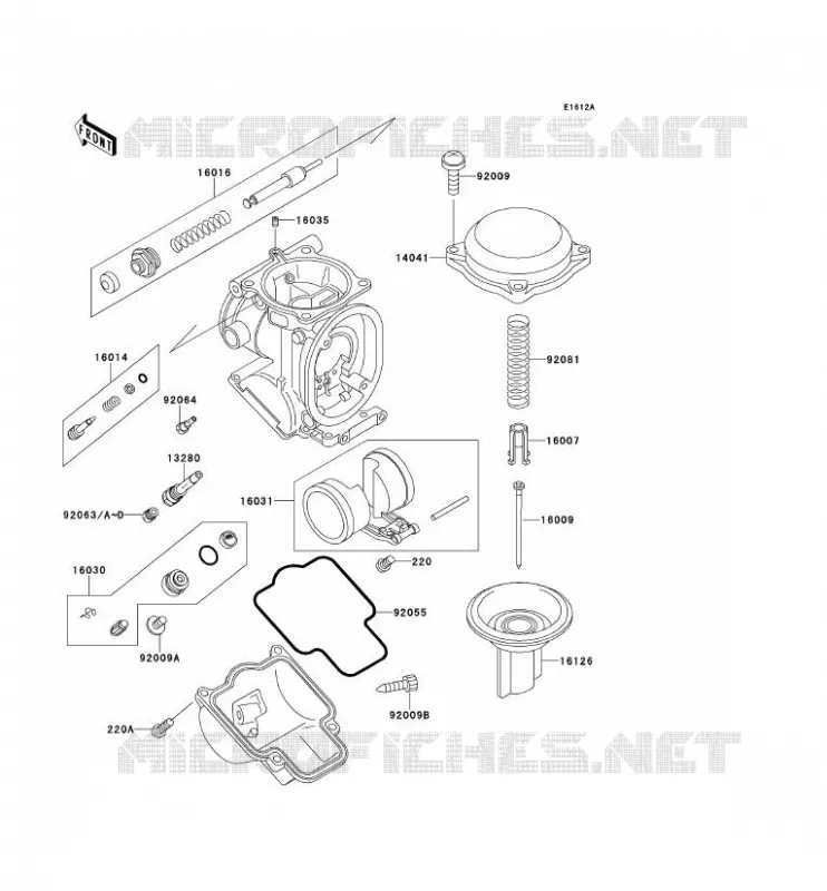PI&Egrave;CES DE CARBURATEUR Kawasaki MOTOS 400 1998 ZXR400  ZX400-L8