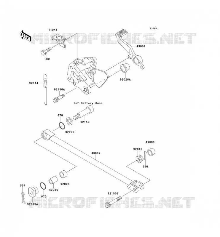 PEDALE DE FREIN Kawasaki MOTOS 400 1998 ZXR400  ZX400-L8