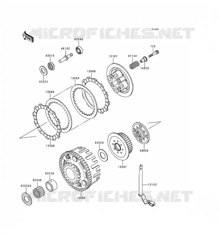 EMBRAYAGE Kawasaki MOTOS 400 1999 ZXR400  ZX400-L9
