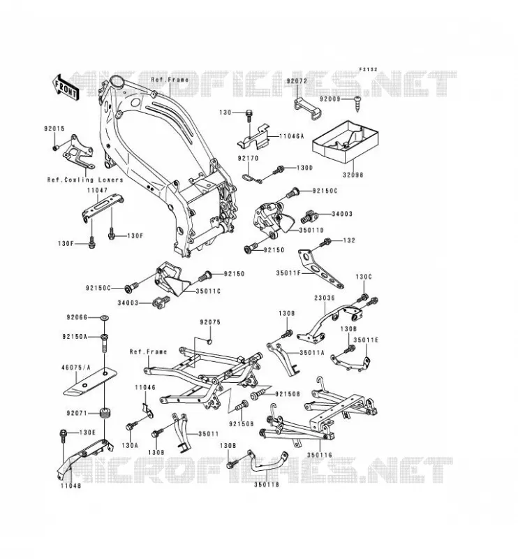 SUPPORT BATTERIE Kawasaki MOTOS 400 1999 ZXR400  ZX400-L9