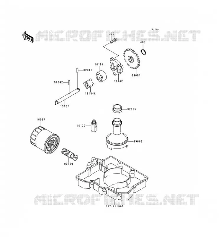 POMPE A HUILE Kawasaki MOTOS 400 1999 ZXR400  ZX400-L9