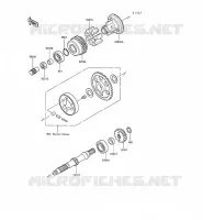 ARBRE SECONDAIRE pour Kawasaki GPX500R