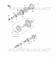 ARBRE SECONDAIRE pour Kawasaki GPX500R