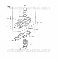 CYLINDRE/PISTON pour Kawasaki GPX500R