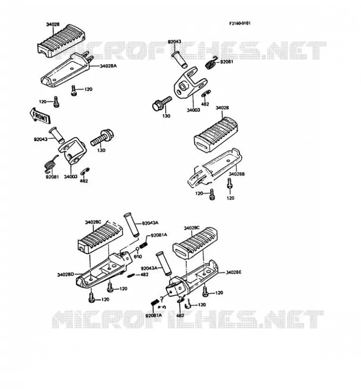 REPOSE PIED Kawasaki MOTOS 550 1987 GPZ550  ZX550-A4