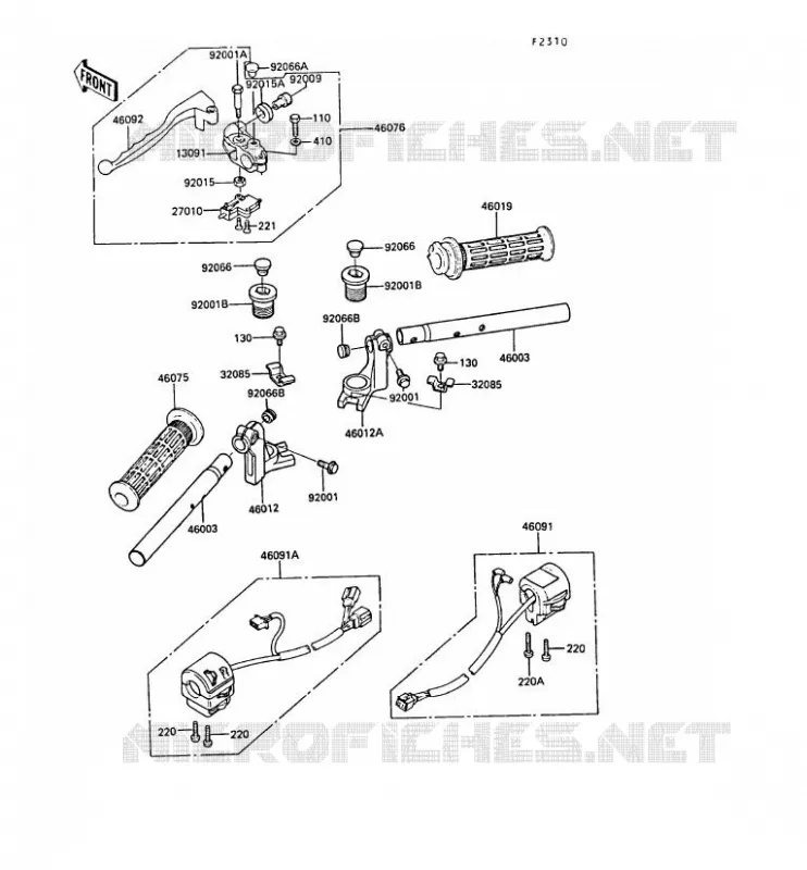 GUIDON Kawasaki MOTOS 550 1989 GPZ550  ZX550-A6
