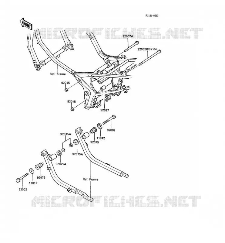 PIECE DE CADRE (COUVERTURE) Kawasaki MOTOS 600 1988 GPZ600R  ZX600-A4