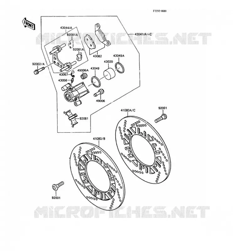 FREIN AVANT Kawasaki MOTOS 600 1989 GPZ600R  ZX600-A5