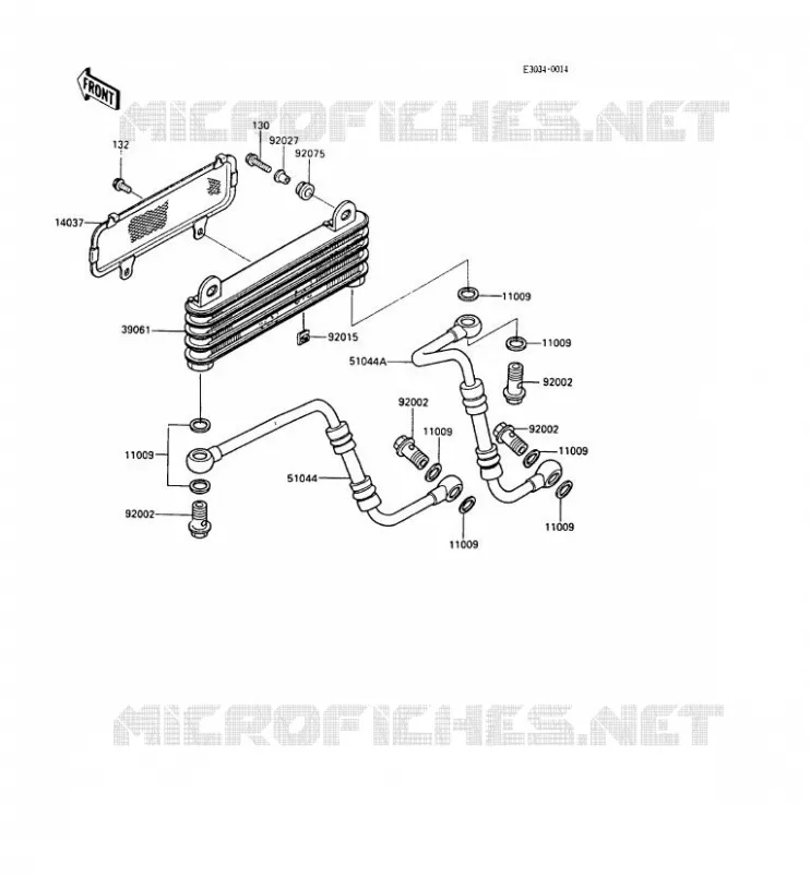 RADIATEUR D'HUILE Kawasaki MOTOS 600 1989 GPZ600R  ZX600-A5