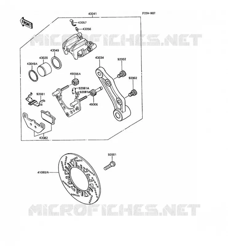 FREIN ARRIERE Kawasaki MOTOS 600 1989 GPZ600R  ZX600-A5A