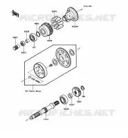 ARBRE SECONDAIRE pour Kawasaki GPX600R