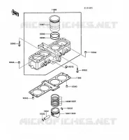 CYLINDRE/PISTON pour Kawasaki GPX600R