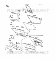 CACHE LAT&Eacute;RAL/GARDE CHAINE pour Kawasaki GPX600R