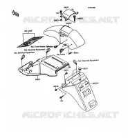 GARDE BOUE pour Kawasaki GPX600R