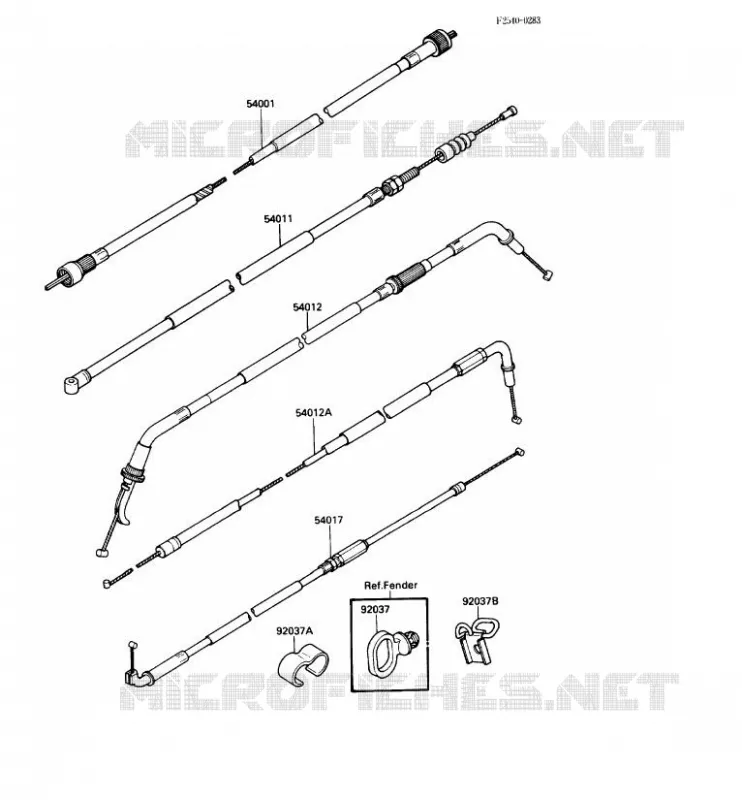 CABLES Kawasaki MOTOS 600 1989 GPX600R  ZX600-C2