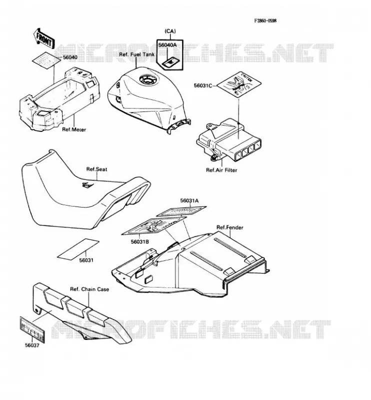 LABEL Kawasaki MOTOS 600 1989 GPX600R  ZX600-C2