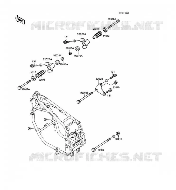 PIECE DE CADRE (COUVERTURE) Kawasaki MOTOS 600 1989 GPX600R  ZX600-C2