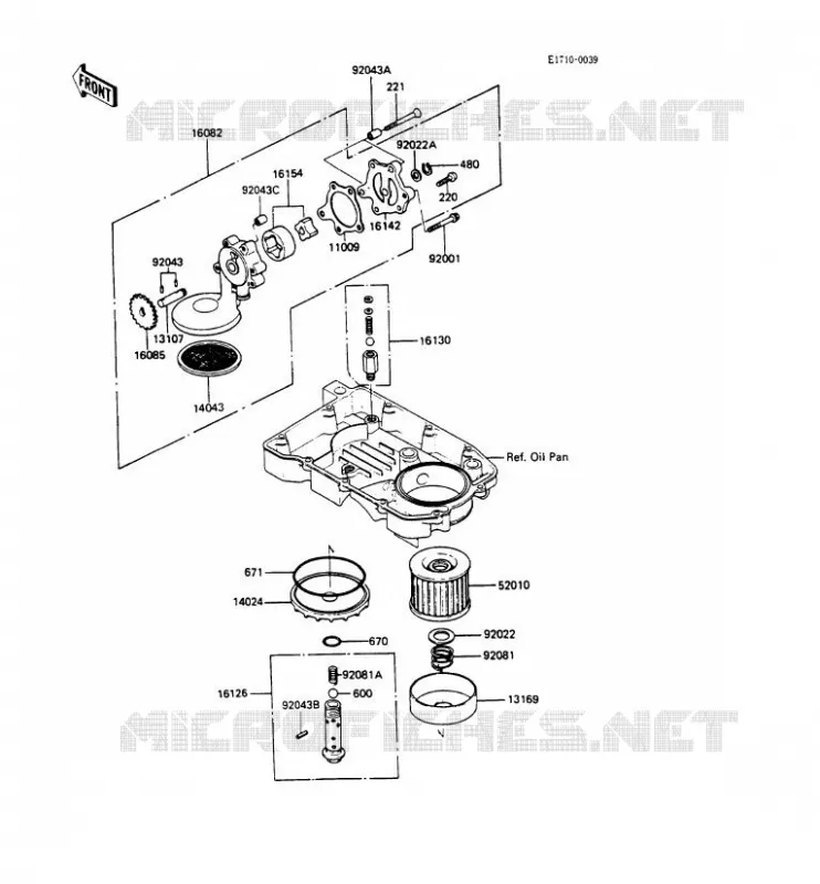POMPE A HUILE Kawasaki MOTOS 600 1990 GPX600R  ZX600-C3
