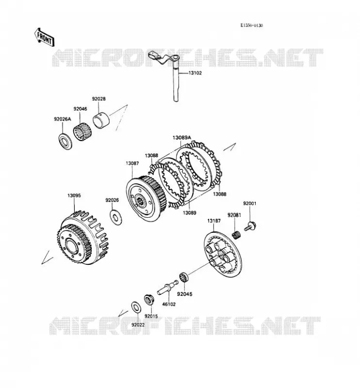 EMBRAYAGE Kawasaki MOTOS 600 1990 GPX600R  ZX600-C3