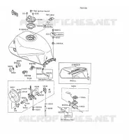RESERVOIR CARBURANT(3/3) pour Kawasaki GPX600R