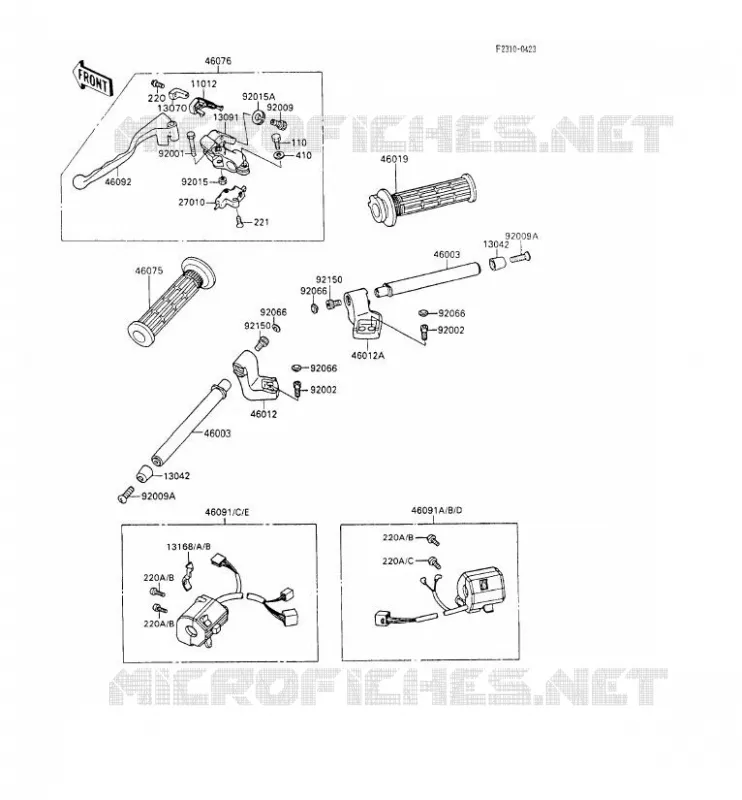 GUIDON Kawasaki MOTOS 600 1991 GPX600R  ZX600-C4