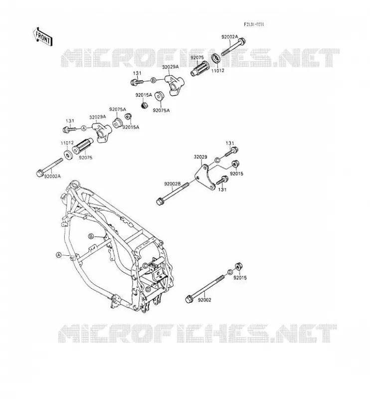 PIECE DE CADRE (COUVERTURE) Kawasaki MOTOS 600 1992 GPX600R  ZX600-C5