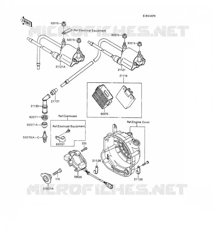 SYSTEME D&acute;ALLUMAGE Kawasaki MOTOS 600 1992 GPX600R  ZX600-C5