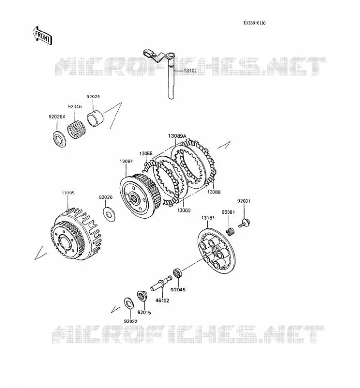 EMBRAYAGE Kawasaki MOTOS 600 1993 GPX600R  ZX600-C6