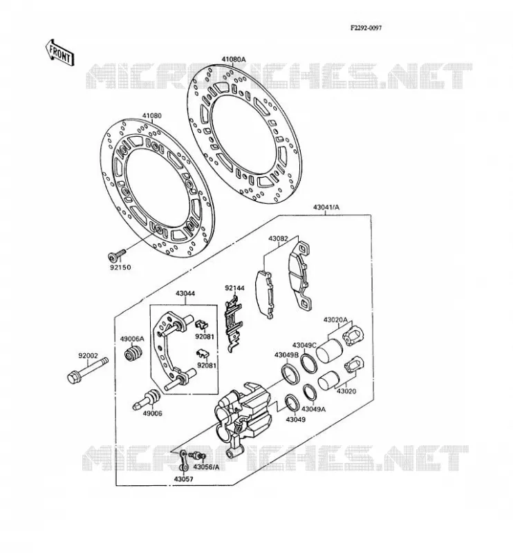 FREIN AVANT Kawasaki MOTOS 600 1993 GPX600R  ZX600-C6