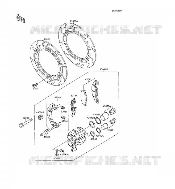 FREIN AVANT Kawasaki MOTOS 600 1994 GPX600R  ZX600-C7