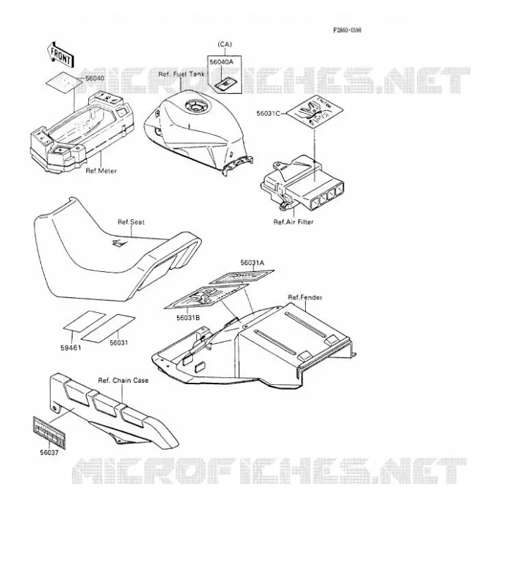 LABEL Kawasaki MOTOS 600 1994 GPX600R  ZX600-C7