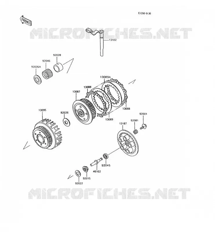 EMBRAYAGE Kawasaki MOTOS 600 1995 GPX600R  ZX600-C8