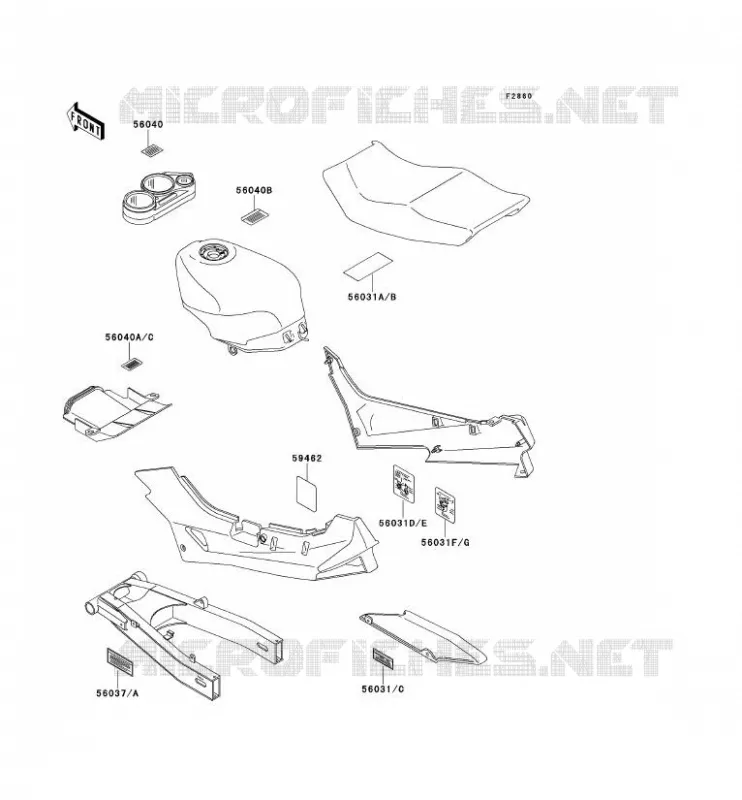 LABEL Kawasaki MOTOS 600 1991 ZZR600  ZX600-D2
