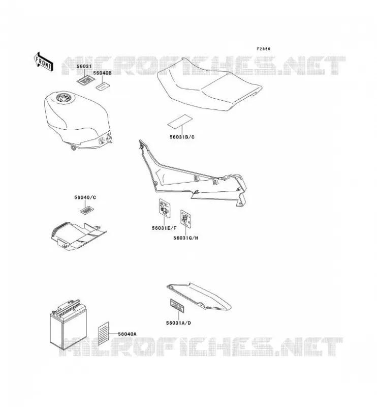 LABEL Kawasaki MOTOS 600 1991 ZZR600  ZX600-D2