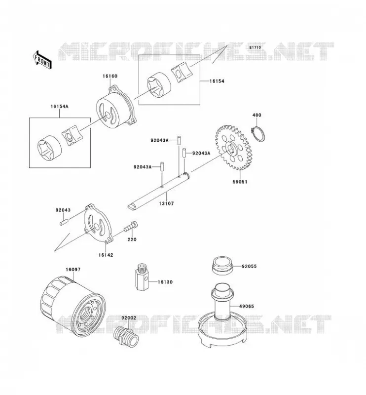 POMPE A HUILE Kawasaki MOTOS 600 1991 ZZR600  ZX600-D2