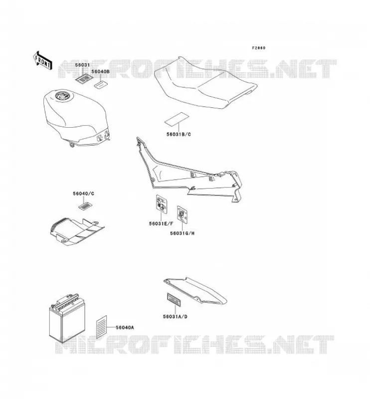 LABEL Kawasaki MOTOS 600 1992 ZZR600  ZX600-D3