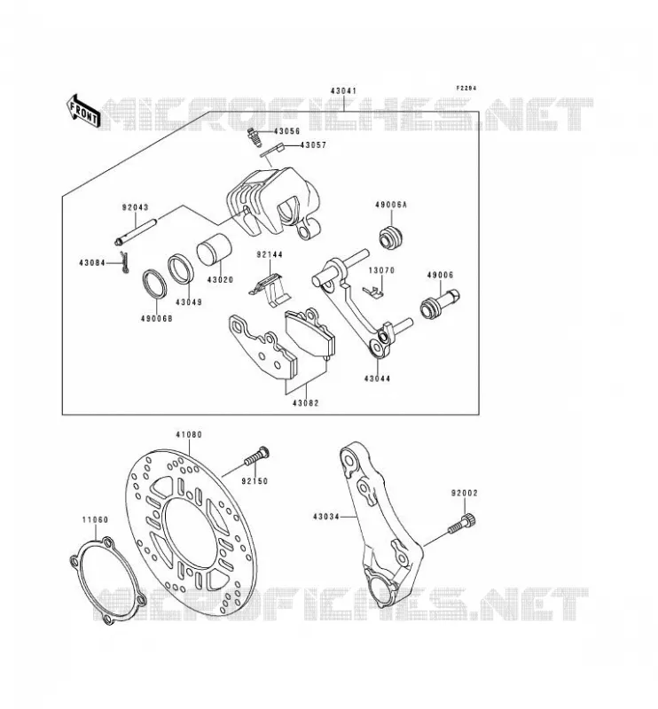 FREIN ARRIERE Kawasaki MOTOS 600 1993 ZZR600  ZX600-E1