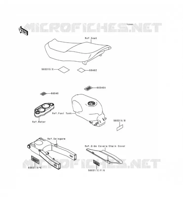 LABEL Kawasaki MOTOS 600 1993 ZZR600  ZX600-E1