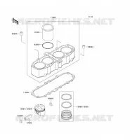 CYLINDRE/PISTON pour Kawasaki ZZR600